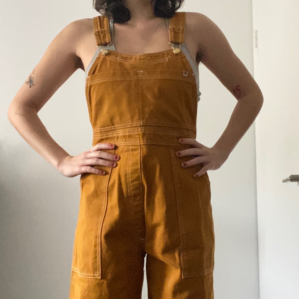 Big Bud Press spicy mustard overalls. Size M